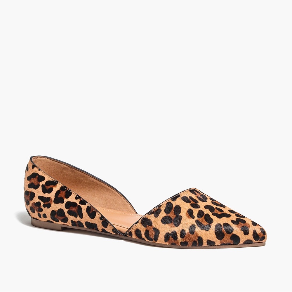 J. Crew Calf Hair Leopard Flats